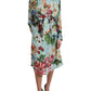 Dolce & Gabbana Elegant Floral Silk Trench Jacket