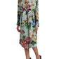 Dolce & Gabbana Elegant Floral Silk Trench Jacket