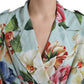 Dolce & Gabbana Elegant Floral Silk Trench Jacket