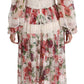 Dolce & Gabbana Elegant Floral Maxi Dress with Silk Lining