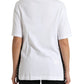 Dolce & Gabbana Elegant White Lace-Up Cotton Tee