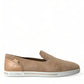 Dolce & Gabbana Elegant Beige Leather Loafers