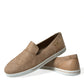 Dolce & Gabbana Elegant Beige Leather Loafers