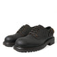 Dolce & Gabbana Elegant Mens Leather Derby Dress Shoes