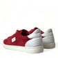 Dolce & Gabbana Elegant Red & White Low Top Sneakers