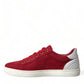 Dolce & Gabbana Elegant Red & White Low Top Sneakers