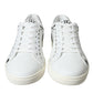 Dolce & Gabbana Elegant White Calfskin Leather Sneakers