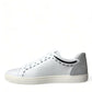 Dolce & Gabbana Elegant White Calfskin Leather Sneakers