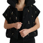 Dolce & Gabbana Elegant Quilted Jacket with Pearl Embellishment