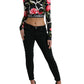 Dolce & Gabbana Elegant Floral Cropped Blouse Top