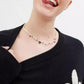 Faux Stone Signature Bowtique Charm Bib Cultured Pearl Necklace