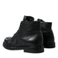 Dolce & Gabbana Elegant Black Horse Leather Ankle Boots