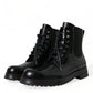 Dolce & Gabbana Elegant Black Leather Mid Calf Men's Boots