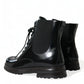 Dolce & Gabbana Elegant Black Leather Mid Calf Men's Boots