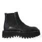 Dolce & Gabbana Elegant Black Chelsea Slip-On Boots