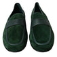 Dolce & Gabbana Emerald Velvet Leather Loafers for Men