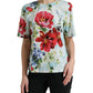 Dolce & Gabbana Chic Floral Round Neck Cotton Top