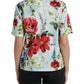 Dolce & Gabbana Chic Floral Round Neck Cotton Top