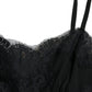 Dolce & Gabbana Elegant Black Silk Lace Tank Top