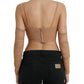 Dolce & Gabbana Elegant Brown Cropped Long Sleeve Top