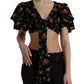 Dolce & Gabbana Floral Print Cropped Top Luxe Fashion