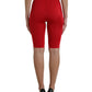 Dolce & Gabbana Chic Red High Waist Leggings Pants