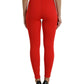 Dolce & Gabbana Elegant High Waist Red Leggings