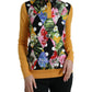 Dolce & Gabbana Elegant Patchwork Henley Silk Blend Sweater