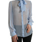 Dolce & Gabbana Elegant Silk Long Sleeve Blouse