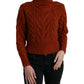 Dolce & Gabbana Elegant Brown Turtleneck Wool Sweater