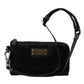 Dolce & Gabbana Elegant Black Nylon & Leather Pouch