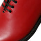 Dolce & Gabbana Elegant Red Leather Oxford Dress Shoes