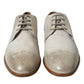 Dolce & Gabbana Elegant White Calfskin Derby Shoes