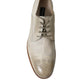 Dolce & Gabbana Elegant White Calfskin Derby Shoes