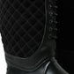 Dolce & Gabbana Elegant Quilted Lace-Up Rain Boots