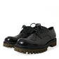 Dolce & Gabbana Elegant Black Leather Derby Dress Shoes