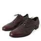 Dolce & Gabbana Elegant Burgundy Leather Derby Shoes