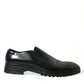 Dolce & Gabbana Elegant Black Leather Studded Loafers