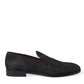 Dolce & Gabbana Elegant Black Brocade Dress Loafers