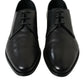 Dolce & Gabbana Elegant Black Leather Derby Dress Shoes