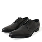 Dolce & Gabbana Elegant Black Leather Derby Dress Shoes