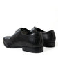 Dolce & Gabbana Elegant Black Leather Derby Dress Shoes