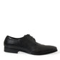 Dolce & Gabbana Elegant Black Leather Derby Dress Shoes