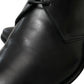 Dolce & Gabbana Elegant Black Leather Derby Dress Shoes