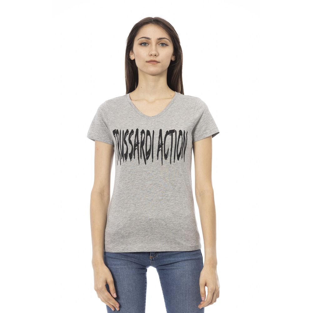 Trussardi Action Gray Cotton Women's Top