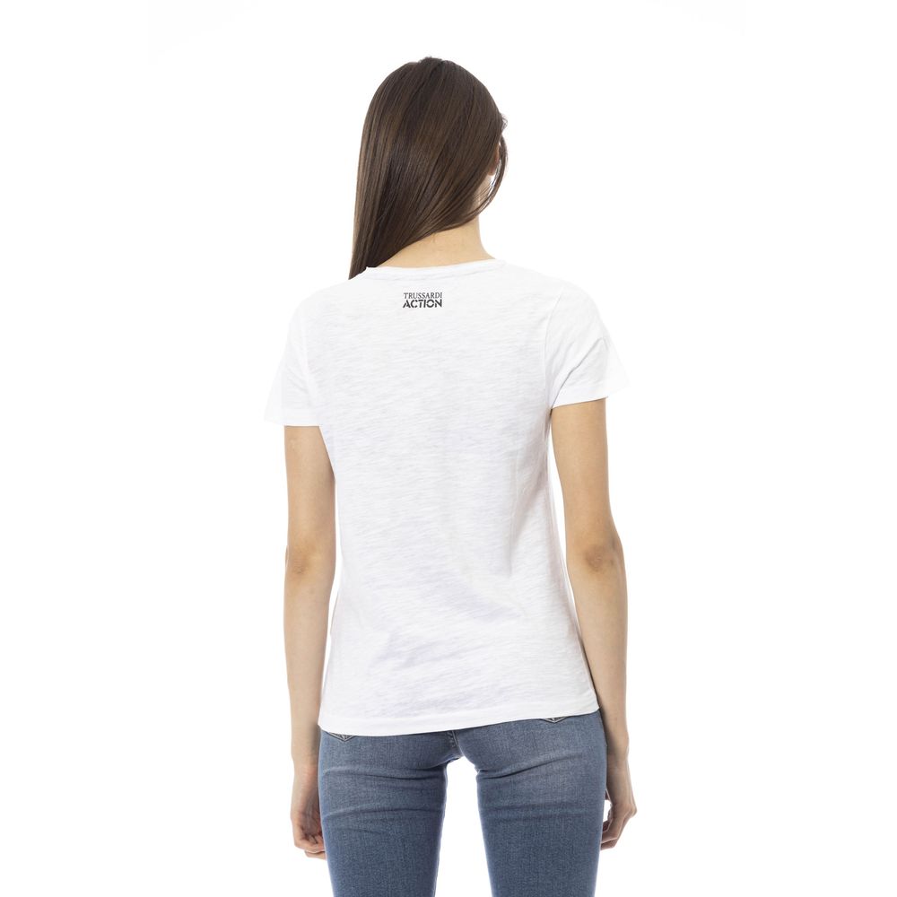 Trussardi Action White Cotton Women T-Shirt