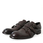 Dolce & Gabbana Elegant Triple Buckle Leather Dress Shoes