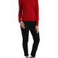 Dolce & Gabbana Radiant Red Wool Pullover Sweater