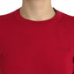 Dolce & Gabbana Radiant Red Wool Pullover Sweater