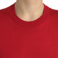 Dolce & Gabbana Silk Red Crew Neck Top